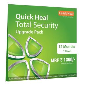 Quick Heal Total Security Renewal Upgrade Silver Pack - 1 User, 1 Year (DVD) (existing Quick Heal subscription required)